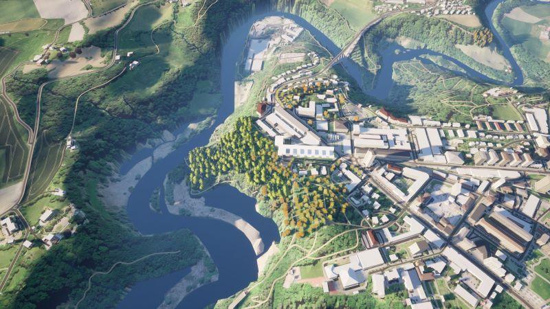 Vue générale projet PLACAD II chauffage à distance Fribourg