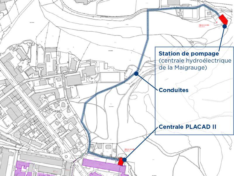 Plan de liaison PLACAD-Maigrauge